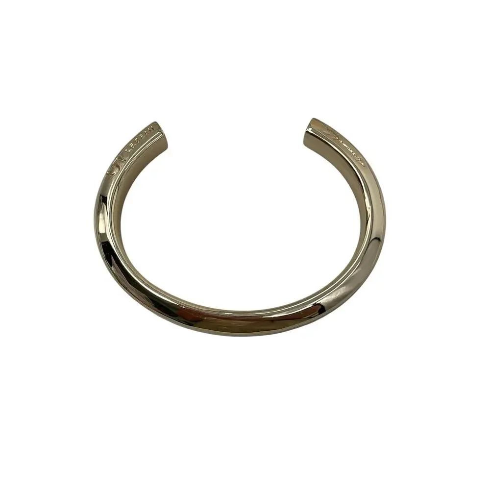 Giles & Brother Le Beau Hex Cuff Bracelet Shiny Gold Size 5